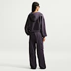 Nike Studio Fleece Medium Weight Women's Oversized Full-Zip Cropped Hoodie