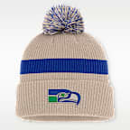 Seattle Seahawks Rewind Peak Men's Nike NFL Cuffed Pom Beanie