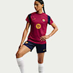 FC Barcelona Strike Nike Dri-FIT Kurzarm-Fußballoberteil (Damen)