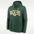 Sudadera con gorro sin cierre Nike de la NFL para hombre Green Bay Packers Club