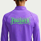 Playera de correr Dri-FIT con protección contra los rayos UV de cierre de 1/4 para mujer Nike Swift