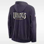 Minnesota Vikings Rivalries Collection Sideline Anorak Men's Nike NFL 1/2-Zip Hooded Jacket