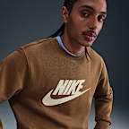 Sudadera de cuello redondo de tejido Fleece con gráfico para hombre Nike Sportswear Club