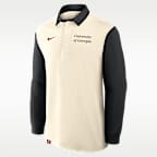 Playera de manga larga universitaria Nike para hombre Georgia Rugby