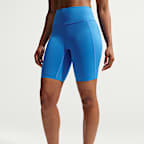 Shorts de ciclismo de tiro alto de 20 cm sin costura frontal para mujer Nike Universa