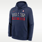 Sudadera con gorro sin cierre Nike de la MLB para hombre Boston Red Sox Club