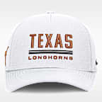 Gorra universitaria Nike Dri-FIT ajustable para hombre Texas Sideline Practice Rise
