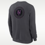 Sudadera de cuello redondo sin cierre Nike de la MLB para hombre New York Mets 2-Hit