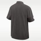Tampa Bay Buccaneers Sideline Coach Men's Nike NFL 1/2-Zip Short-Sleeve Hooded Jacket