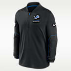 Playera Nike Dri-FIT de la NFL de medio cierre para hombre Detroit Lions Sideline