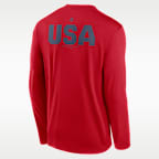 USA Baseball 2026 World Baseball Classic 2-Hit Legend Men's Nike Dri-FIT Long-Sleeve T-Shirt