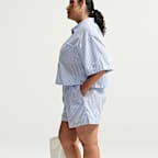 Nike Sportswear Chill Poplin Women's Loose Mid-Rise Striped Shorts (Plus Size)