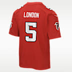 Jersey Game para niños talla grande Drake London Atlanta Falcons