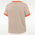 Cleveland Browns Rewind Ringer Mod Women's Nike NFL Cropped T-Shirt
