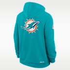 Sudadera con gorro Nike Dri-FIT de la NFL de cierre completo para hombre Miami Dolphins Utility Player Sideline