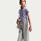 Pants con dobladillo abierto para niña Nike Sportswear Studio Fleece