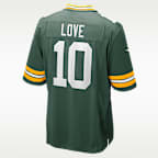 Camiseta game para hombre NFL Green Bay Packers (Jordan Love)