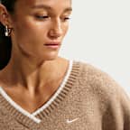 Nike Sportswear Chill Knit ruimvallende sweater met V-hals voor dames