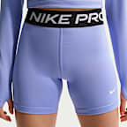 Nike Pro Dri-FIT-Longsleeve mit Halbreißverschluss (ältere Kinder, Mädchen)