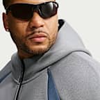Casaco Windrunner em lã cardada com fecho completo e bloco de cor Nike Tech para homem