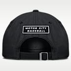 Gorra Nike de la MLB ajustable sin estructura para hombre Detroit Tigers Primetime Club