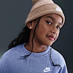 Nike Sportswear Club Fleece-sweatshirt med firkantet pasform og rund hals til piger