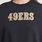 Sudadera de cuello redondo sin cierre Nike de la NFL para mujer San Francisco 49ers Rivalries Collection Oversized