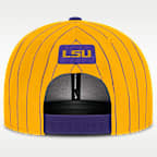 LSU Primetime Pin Stripe 2-Tone Men's Nike Dri-FIT College Adjustable Hat