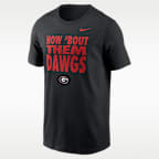 Playera de manga larga universitaria Nike Dri-FIT para hombre Georgia Sideline Slogan