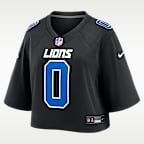 Jahmyr Gibbs Detroit Lions Women's Nike NFL Cropped Tundra Game Jersey