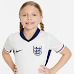 England (Men's Team) 2024/25 Stadium Home Older Kids' Nike Dri-FIT Football Replica Shirt