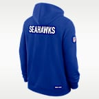 Seattle Seahawks Alt Offensive Set Play Sideline Men's Nike Dri-FIT NFL Pullover Hoodie