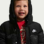 Nike Toddler Jacquard Logo Mixed Media Puffer Jacket