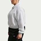 Polo cropped oversized para mujer Nike Studio Fleece Medium Weight