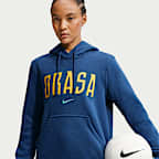 Brazil Phoenix Fleece Women's Nike Soccer Pullover Hoodie