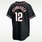Jersey Nike de la MLB Replica Fashion para hombre Kyle Schwarber Philadelphia Phillies