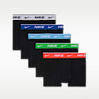 Nike Older Kids' Dri-FIT Colour Waistband Cotton Boxer Briefs (5-Pack)