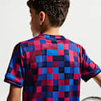 FC Barcelona Older Kids' Nike Dri-FIT Football Pre-Match Top
