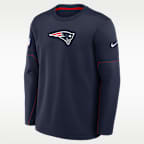 New England Patriots Sideline Coaches Men's Nike Therma-FIT NFL Long-Sleeve T-Shirt