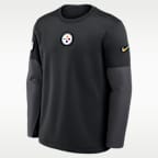 Playera de manga larga Nike Therma-FIT de la NFL para hombre Pittsburgh Steelers Scripted To Win Sideline Coach