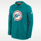 Miami Dolphins Alt Men's Nike Dri-FIT NFL Long-Sleeve Hooded Top