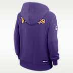 Sudadera con gorro sin cierre Nike Dri-FIT de la NFL para mujer Minnesota Vikings Sideline