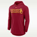 Playera con gorro de manga larga universitaria Nike Dri-FIT para hombre USC Primetime Pattern