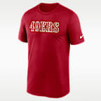 San Francisco 49ers Primetime Legend Wordmark Men's Nike Dri-FIT NFL T-Shirt