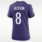 Jersey Nike de la NFL Game para mujer Lamar Jackson Baltimore Ravens
