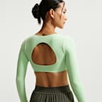 Nike Zenvy Women's Light-Support Padded Long-Sleeve Sports Bra