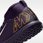 Tacos de fútbol TF high para niños talla grande Nike Jr. Mercurial Superfly 10 Club "Kylian Mbappé"