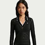 Nike Sportswear Chill Knit Women's Tight Mod-Cropped Long-Sleeve Lace Top