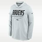Baltimore Ravens Sideline Men's Nike Dri-FIT NFL Long-Sleeve Hooded Top