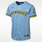 Jersey Nike de la MLB Stadium para niños talla grande Milwaukee Brewers